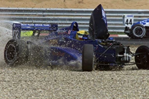 Images Dated 18th May 2001: A. Vitacolonna Crashes Start Formula Renault-Zolder_fox