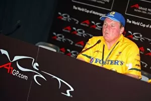 Images Dated 6th November 2005: A1 Grand Prix: Alan Jones A1 Team Australia Chairman in a press conference
