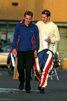 Images Dated 8th October 2005: A1 Grand Prix: L to R: Robbie Kerr A1 Team Great Britain and Scott Speed A1 Team USA
