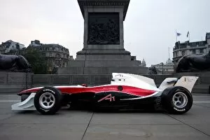 Images Dated 30th September 2004: A1 Grand Prix Launch: The A1 Grand Prix car at the base of Nelsons Column in Trafalgar Square