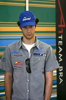 Images Dated 31st August 2006: A1GP: Bruno Senna in the A1 Team Brazil garage