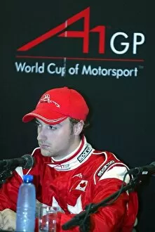 Images Dated 29th September 2006: A1GP: James Hinchcliffe A1 Team Canada in the Friday press conference