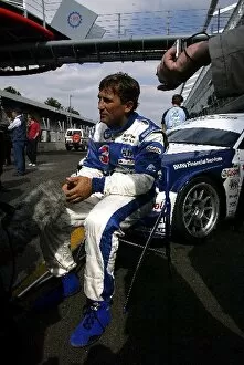Images Dated 25th September 2003: Alex Zanardi Tests an ETCC: Alex Zanardi is interviewed in front of the specially adapted BMW 320i