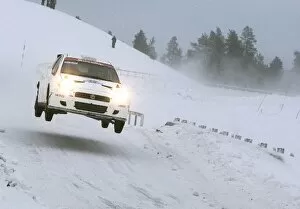 Arctic Rally: Kimi Raikkonen FIAT Punto Abarth gets some air