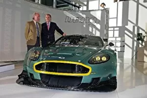 Images Dated 5th November 2004: Aston Martin DBR9 Launch: L-R: David Richards boss of Prodrive, Dr Ulrich Bez