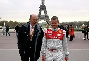 Images Dated 13th December 2005: Audi R10 Launch Trocadero, Paris. 13th December 2005 Tom Kristensen with Audi Sport Manager Dr