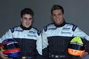 Team Mates Collection: Australian GP: New Minardi Team mates Fernando Alonso and Tarso Marques