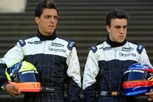 Images Dated 1st March 2001: Australian GP: New Minardi Team mates Tarso Marques and Fernando Alonso