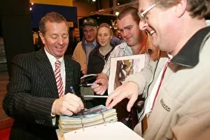 Images Dated 12th January 2006: Autosport International Show 2006: Martin Brundle signs autographs for the fans