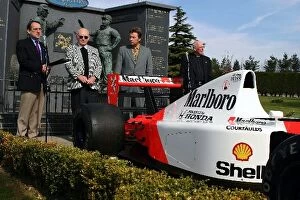 Donnington Gallery: Ayrton Senna 10th Anniversary European GP: Host, Simon Taylor with Donington Park owner