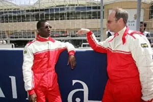Images Dated 12th March 2006: Bahrain Pro Celebrity Race: Michael Johnson and Sir Steve Redgrave
