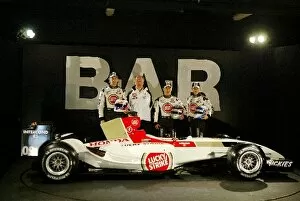 Images Dated 1st February 2004: BAR Honda 006 Car Launch: Jenson Button BAR, David Richards BAR Team Principal
