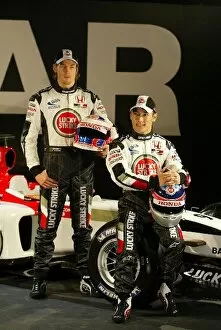 Images Dated 1st February 2004: BAR Honda 006 Car Launch: Takuma Sato BAR and Jenson Button BAR
