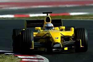 Images Dated 15th February 2005: Barcelona, Spain. 15th February 2005. Tiago Monteiro (Jordan-Toyota EJ15), action