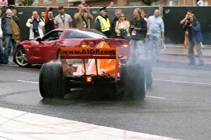 Bavaria City Racing Event: Jos Verstappen, A1 Team Holland, demonstrated his A1GP car through the streets of Rotterdam