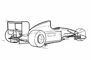 Images Dated 4th December 2018: Benetton B191 1991 exploded overview: MOTORSPORT IMAGES: Benetton B191 1991 exploded overview