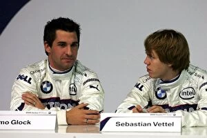 F1gp Gallery: BMW F1.07 Launch: BMW Sauber test drivers Timo Glock, left, and Sebastien Vettel