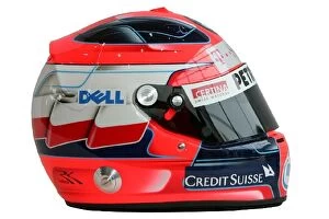 Images Dated 14th January 2008: BMW Sauber F1. 08 Launch: The helmet of Robert Kubica