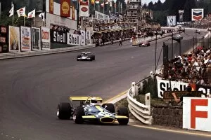 Images Dated 19th May 2014: Brabham, Stewart & Rindt: Belgian Grand Prix, Spa Francorchamps, 5-7 Jun 70