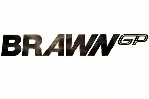 Logo Collection: Brawn GP Factory: The Brawn GP logo: Brawn GP Factory, Brackley, England, Monday 9 March 2009
