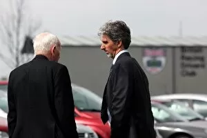 Images Dated 28th April 2006: BRDC Silverstone Meeting: John Surtees talks with Damon Hill