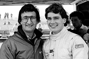 1985 Collection: British Formula Three Championship: Eddie Jordan Team Owner with Steve Harrington