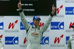 Images Dated 1st September 2003: British Formula Three Championship: A very happy Alan van der Merwe Carlin Motorsport after