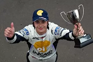 Images Dated 7th June 2004: British Formula Three Championship: A very happy Nelson Piquet JR. Piquet Sports