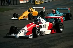 F3 Collection: British Formula Three Championship: Mika Hakkinen Reynard 893-Toyota leads the field