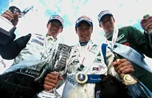 Images Dated 10th June 2001: British Formula Three Championship: The podium finishers for race two