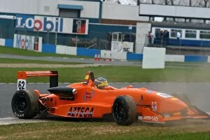 British Formula Three Championship: Sergio Hernandez Azteca Motorsport has a brief off at the chicane