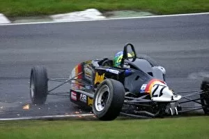 Images Dated 20th October 2002: British Formula Ford Festival: Gavin Cronje had a collision with another driver causing the red