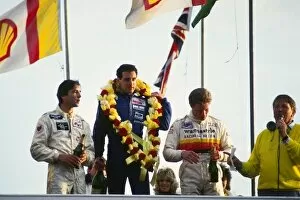 Images Dated 9th April 2004: British Formula Ford Festival: The podium: Philippe Favre; Roland Ratzenberger Van Diemen