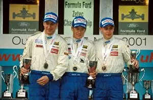 Images Dated 8th May 2001: British Formula Ford Zetec Championship: The podium. Results