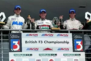 Images Dated 1st July 2002: British Formula Renault Championship: L to R: 2nd place Jamie Green Fortec