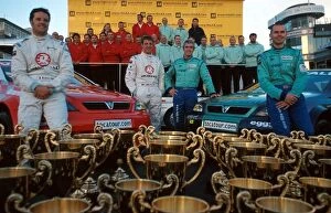 Team Picture Collection: British Touring Car Championship: The Vauxhall team, with drivers Yvan Muller, Jason Plato
