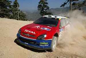 Carlos Saint in action in the Citroen Xsara WRC, Acropolis Rally 2003