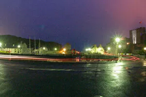 Castletown at night. Manx International Rally. July 31st - August 2nd 2003