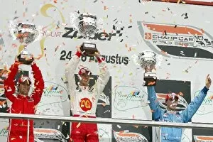 Images Dated 27th August 2007: Champ Car World Series: Podium: Third placed Bruno Junqueira Dale Coyne Racing