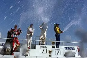 Images Dated 1st May 2000: The Champagne flies on the podium for the Sprint Race
