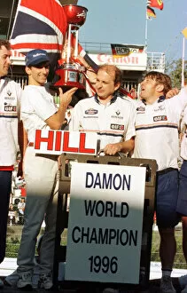 Images Dated 13th October 1996: DAMON HILL CELEBRATES