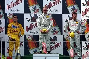 Images Dated 5th August 2002: DTM Championship: Laurent Aiello 2nd, Uwe Altzen 1st, Bernd Schneider 3rd