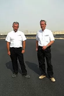 Images Dated 1st April 2004: Dubai Autodrome and Business Park: Brian Pallett and Hamish Brown at the new Dubai circuit