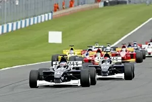 Images Dated 12th August 2002: European F3000 Championship: Jaroslav Janisleads the field down to turn 1