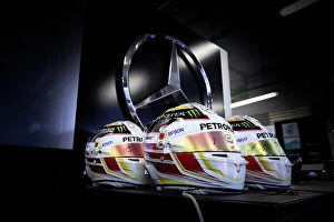 Images Dated 8th October 2015: F1 Formula 1 Formula One Gp Priority Helmets