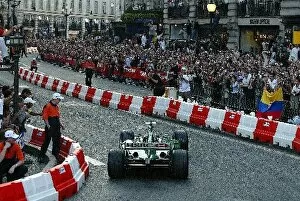 Images Dated 6th July 2004: F1 Regent Street Parade: Martin Brundle Jaguar Cosworth R5