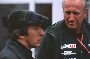 Images Dated 19th May 2000: F1 Spanish GP-Jackie stewart and Neil Ressler-Jaguar