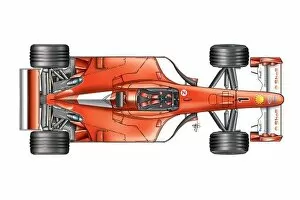 Images Dated 4th December 2018: Ferrari F2001 suspension camber adjustment: MOTORSPORT IMAGES