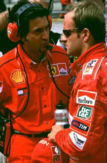 Images Dated 27th March 2000: Ferrari-Rubens Barrichello with engineer