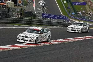Images Dated 1st August 2004: FIA ETCC: Race 1 winner Dirk Muller, BMW 320i, leads team mate and second placed Jorg Muller